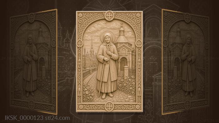 Saint Xenia of Petersburg - saint at the chapel and Petersburg 3d STL model