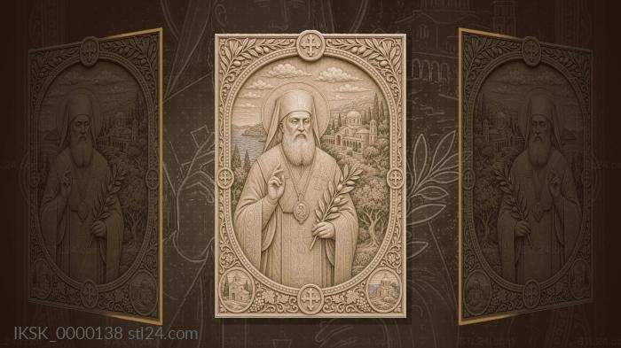 Nektarios of Aegina - saint and monastery 3d STL model