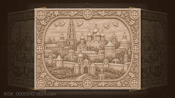 Trinity-Sergius Lavra - lavra and bell tower 3d STL model