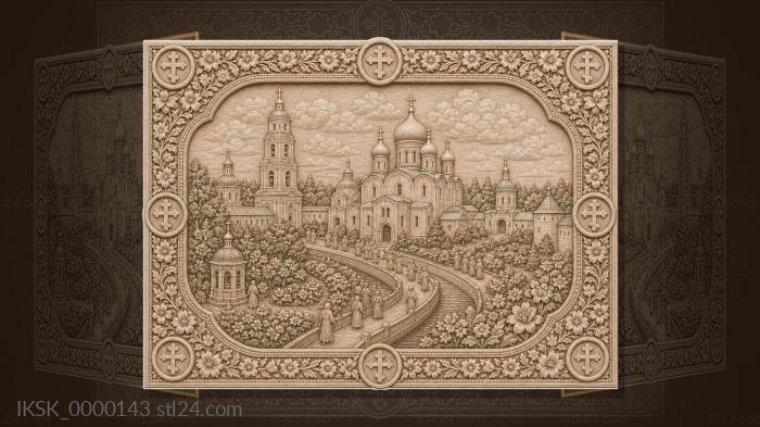 Seraphim-Diveevo Monastery - temple and ditch 3d STL model