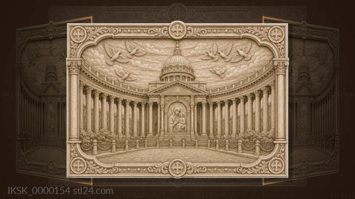 Kazan Cathedral in St. Petersburg - colonnade 3d STL model