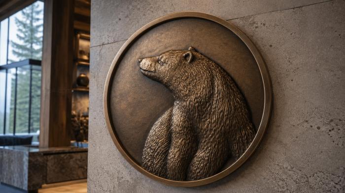 Animals (Bear's head, JV_0084) 3D models for cnc