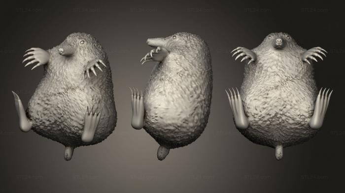 Животные (Кротовуха банка и крот, JV_0142) 3D модель для ЧПУ станка