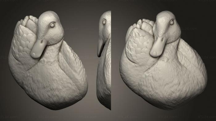 Животные (Duck2, JV_0147) 3D модель для ЧПУ станка