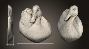 Animals (Duck2, JV_0147) 3D models for cnc