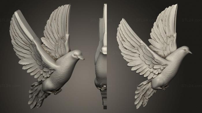 Animals (Pigeon, JV_0148) 3D models for cnc