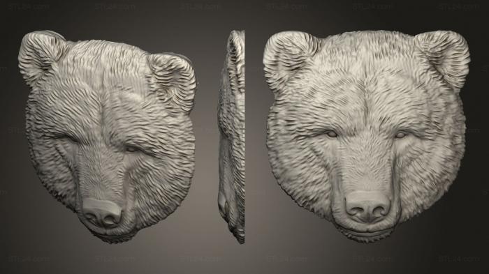 Животные (Медведь вариант1, JV_0150) 3D модель для ЧПУ станка