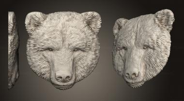 Животные (Медведь вариант1, JV_0150) 3D модель для ЧПУ станка