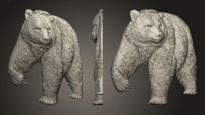 Животные (Медведь, JV_0151) 3D модель для ЧПУ станка