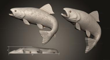 Животные (Рыба вариант1, JV_0158) 3D модель для ЧПУ станка