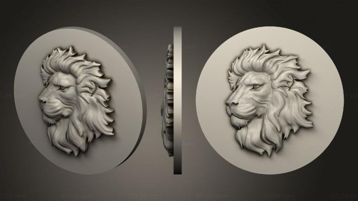 Животные (Новая версия морды льва, JV_0161) 3D модель для ЧПУ станка