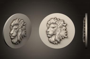 Animals (New version of the lion's face, JV_0161) 3D models for cnc