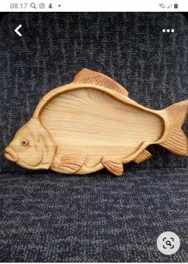 Животные (Менажница в виде рыбы, JV_0163) 3D модель для ЧПУ станка