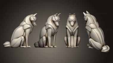 Животные (Статуэтка Собаки, JV_0165) 3D модель для ЧПУ станка