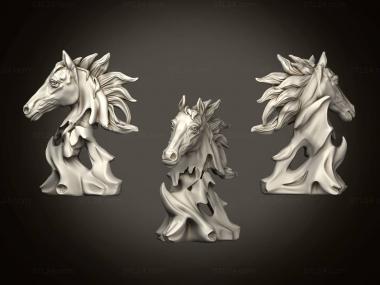 Animals (Figure in the form of a horse's head, JV_0174) 3D models for cnc