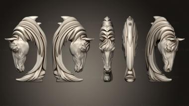 Animals (Figure in the form of a horse's head, JV_0175) 3D models for cnc