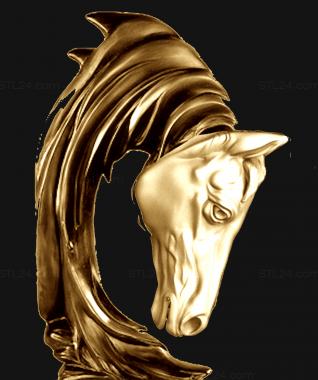 Animals (Figure in the form of a horse's head, JV_0175) 3D models for cnc