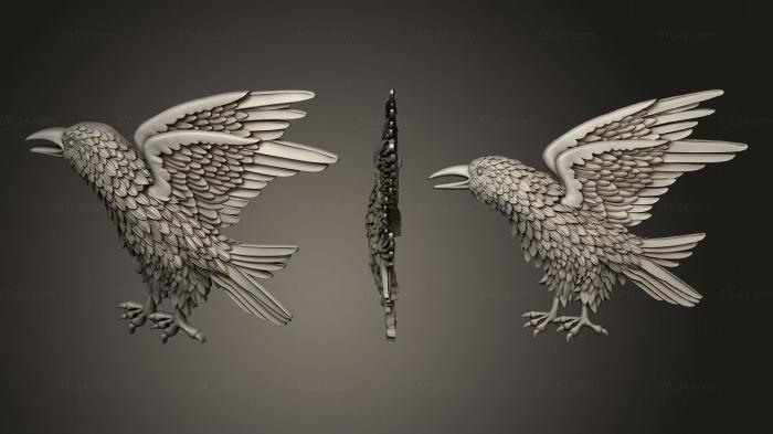 Animals (Crow, JV_0183) 3D models for cnc