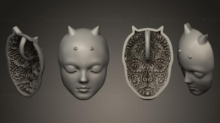 Ювелирные украшения (Дусторонняя маска, JVLR_0050) 3D модель для ЧПУ станка