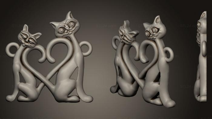 Ювелирные украшения (Кошачья Любовь в День Святого Валентина, JVLR_0078) 3D модель для ЧПУ станка
