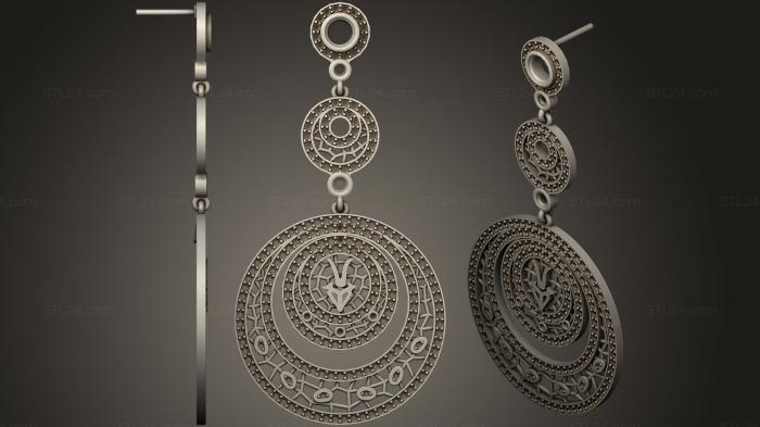 Jewelry (Capricorn Zodiac Earrings, JVLR_0356) 3D models for cnc