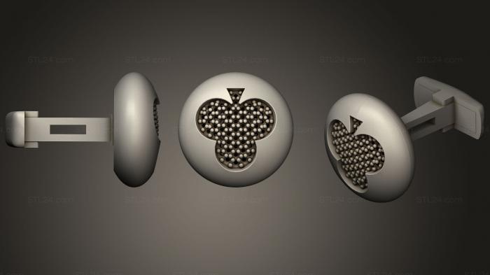 Jewelry (Cufflinks with Playing Cards 3, JVLR_0376) 3D models for cnc