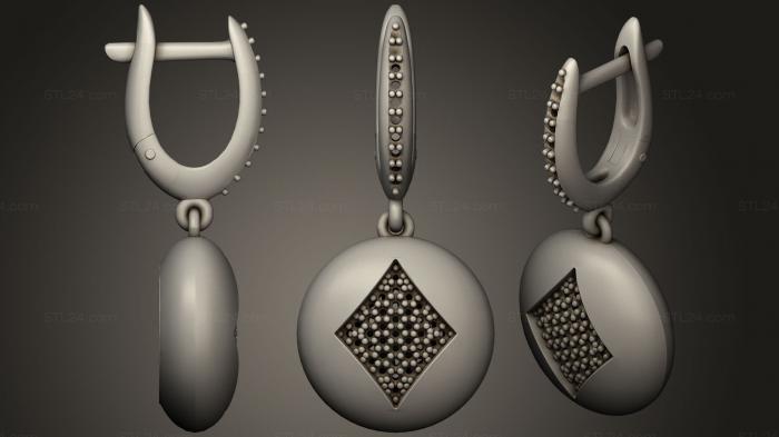 Jewelry (Earrings with Playing Cards 2, JVLR_0384) 3D models for cnc