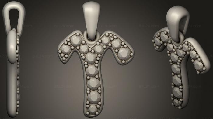 Ювелирные украшения (Ювелирные Изделия Овен Зодиак Детский Кулон, JVLR_0620) 3D модель для ЧПУ станка