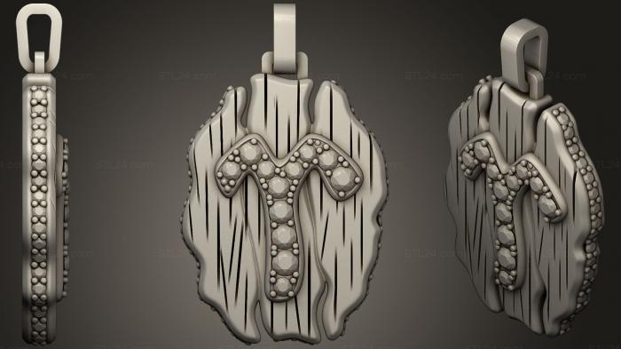 Jewelry (Jewelry Aries Zodiac Pendant 2, JVLR_0622) 3D models for cnc