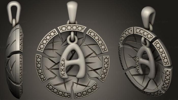 Jewelry Pendant With Letter A