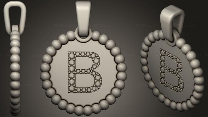 Jewelry Pendant With Letter B2