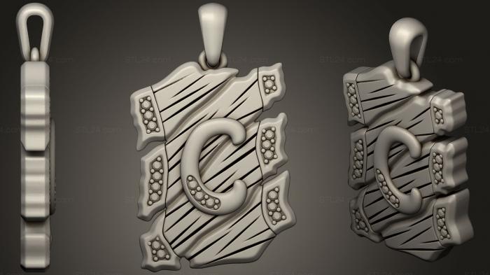 Jewelry Pendant With Letter C