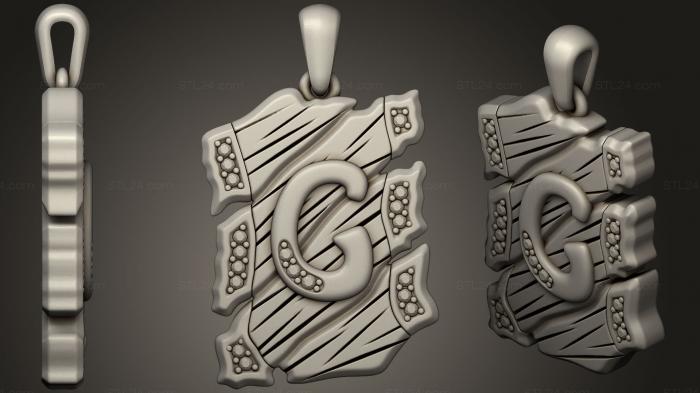 Jewelry Pendant With Letter G