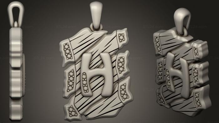 Jewelry Pendant With Letter H 2