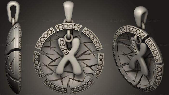 Jewelry Pendant With Letter X