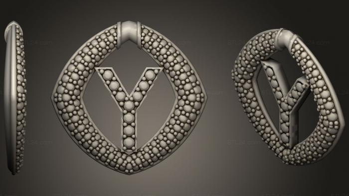 Jewelry (Jewelry Pendant With Letter Y 2, JVLR_0750) 3D models for cnc