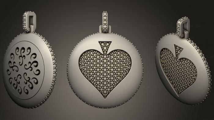 Jewelry Pendant with Playing Cards