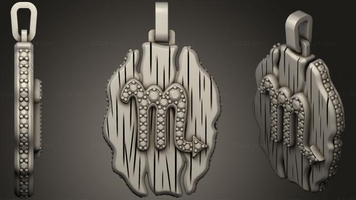 Jewelry (Jewelry Scorpio Zodiac Pendant 2, JVLR_0771) 3D models for cnc