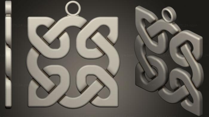Knot Variations ( 1 Of X ) ... Pendant And Earrings