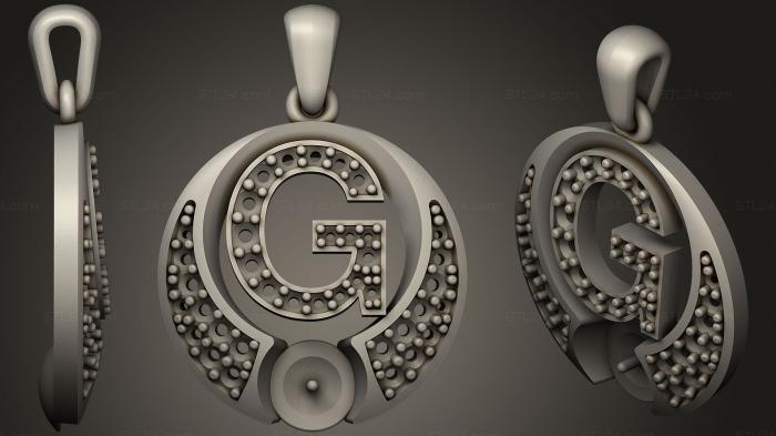 Pearl Pendant with Letter G