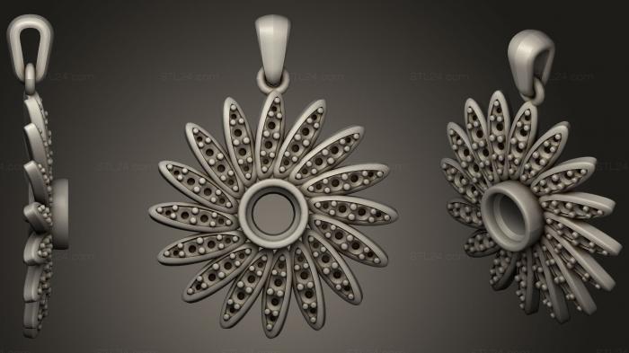 Jewelry (Pendant With Diamonds, JVLR_0907) 3D models for cnc