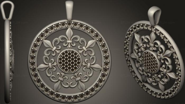 Jewelry (Pendant With Diamonds71, JVLR_0910) 3D models for cnc