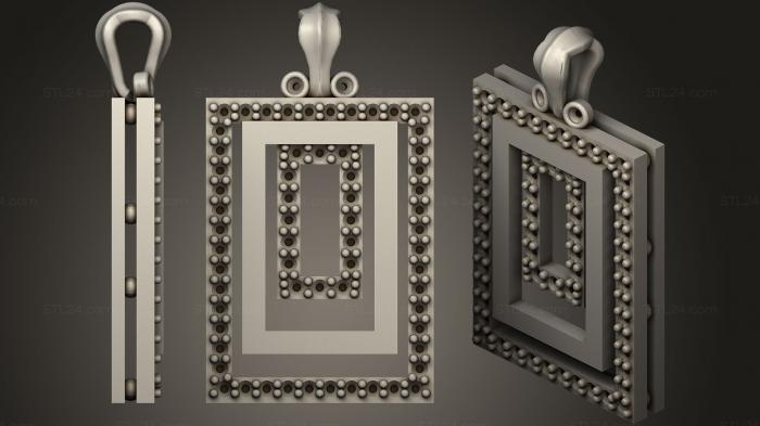 Ювелирные украшения (Кулон с бриллиантами Бесплатно, JVLR_0912) 3D модель для ЧПУ станка