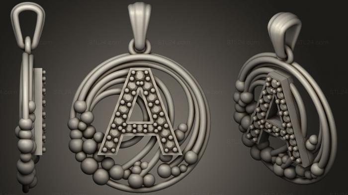 Pendant With Letter A 3
