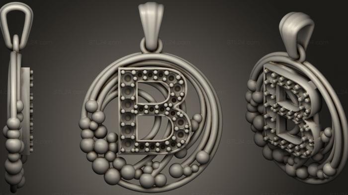 Pendant With Letter B3