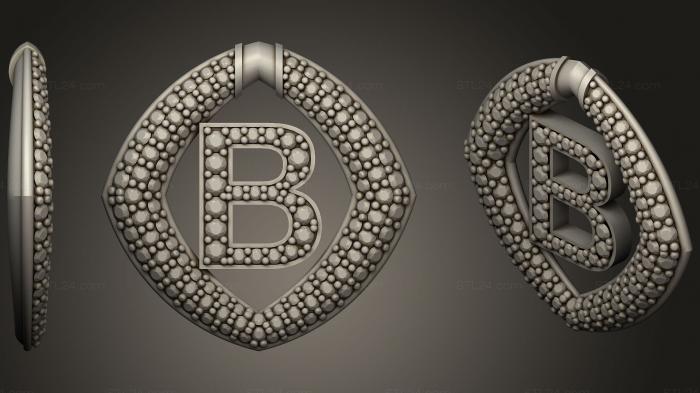 Pendant With Letter B 3