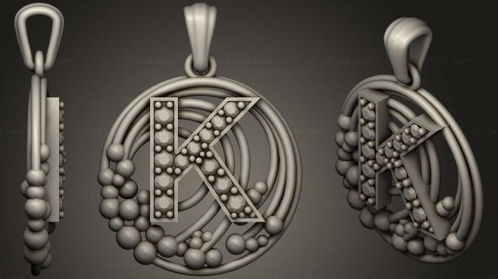 Pendant With Letter K