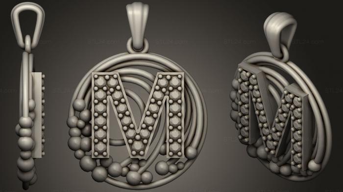 Pendant With Letter M