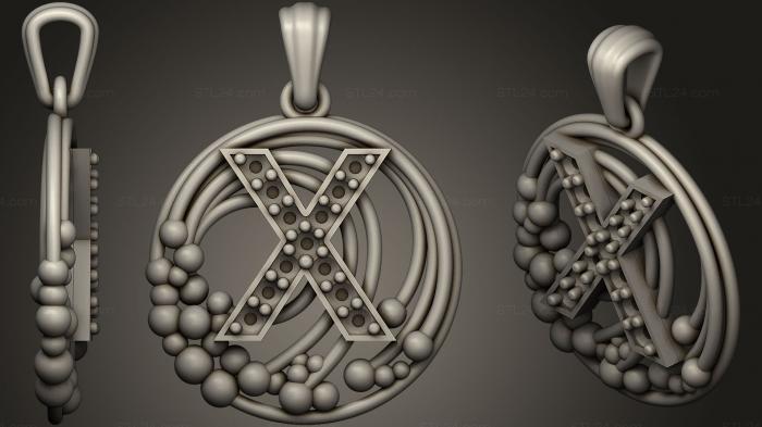 Pendant With Letter X23