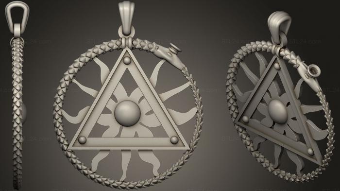 Jewelry (Pendant With Masonic Snake3, JVLR_1075) 3D models for cnc